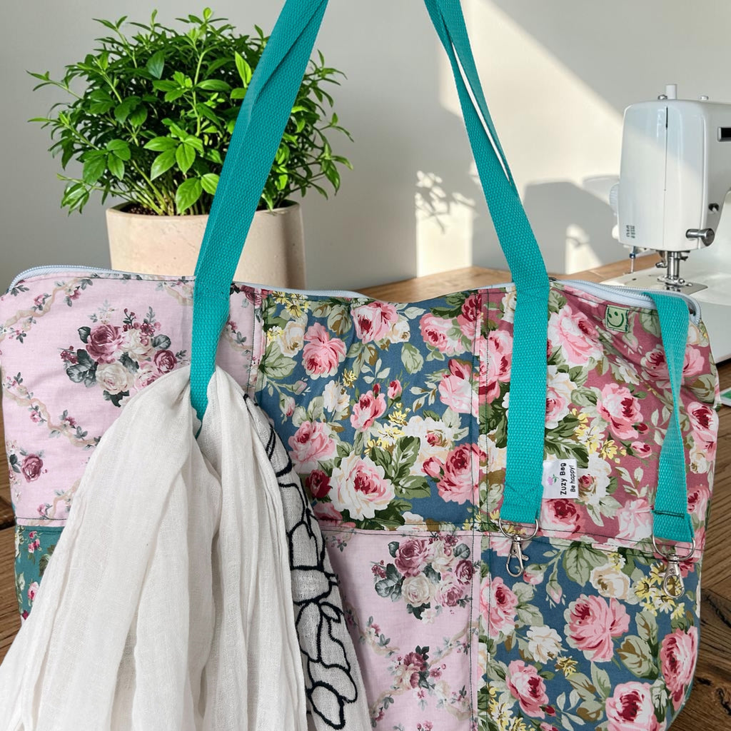Zuzy Floral Tote Bag - Geantã handmade din material textil